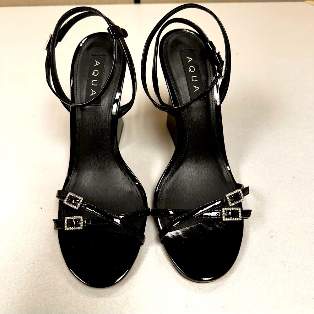 Aqua Jenni Ankle Strap Strappy Flared Heels NEW Size 8.5